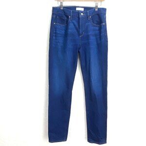 LOFT Women Jeans Denim Blue The Girlfriend Mid Rise Ankle Casual Size 6